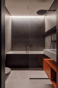 minimalista fürdő